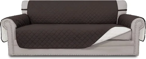 Vista 19 de Easy-Going - Funda reversible para sofá, resistente al agua, con varillas de espuma y correas elásticas, protector de muebles para mascotas y perros