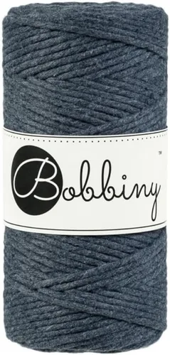 Vista 5 de Bobbiny Cordón regular de macramé de una sola capa de 0.118 pulgadas (azul), 108 yds/330 pies (100% algodón reciclado)