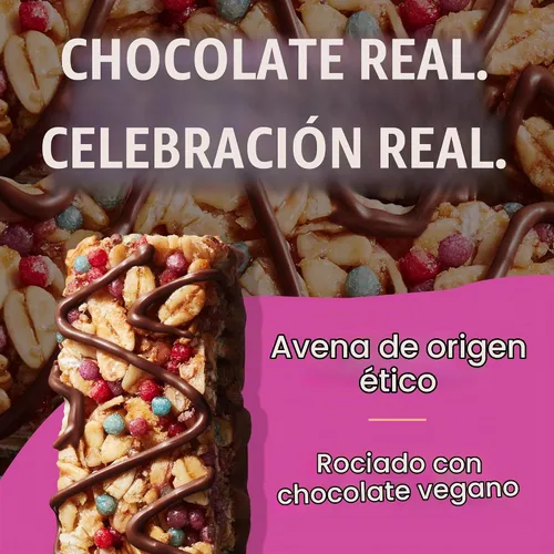 Vista 2 de MadeGood - Barras de granola de chocolate para pastel de cumpleaños, aperitivos de barra de granola sin gluten, 6 cajas, 30
