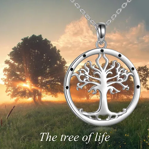 Vista 6 de POPLYKE Collar de plata esterlina Arwen Evenstar para mamá, niñas, esposa, novia, cumpleaños, día de San Valentín