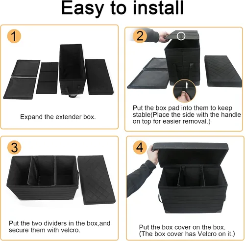 Vista 4 de LIONROGE Extensor de asiento trasero de automóvil para perros grandes de hasta 200 libras, extensor de asiento trasero y delantero con Negro