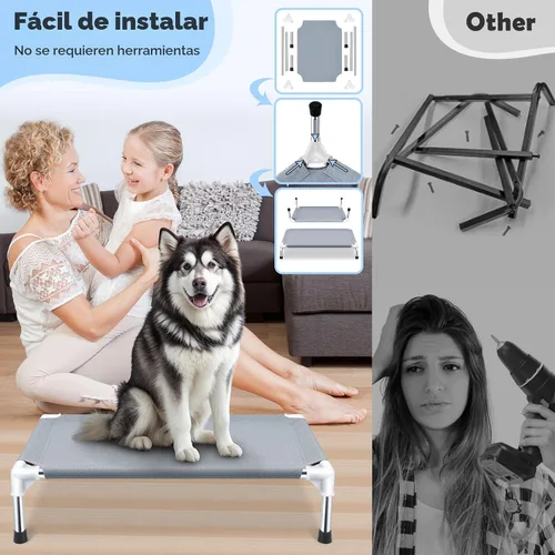 Vista 3 de Cama elevada para perros, cama elevada para perros grandes, camas