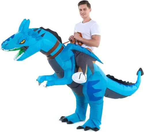Vista 2 de HSCTEK Paseo inflable en traje de dragón adulto