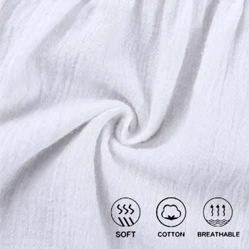 Vista 4 de UTTPLL Bloomers para bebés niñas y niños pequeños con volantes para pañales recién nacidos, algodón y lino, lindos pantalones cortos sueltos harén