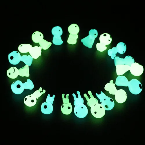 Vista 8 de Accesorios de jardín de hadas, rellenos de huevos de Pascua que brillan en la oscuridad, decoración de extraterrestres en miniatura para micro