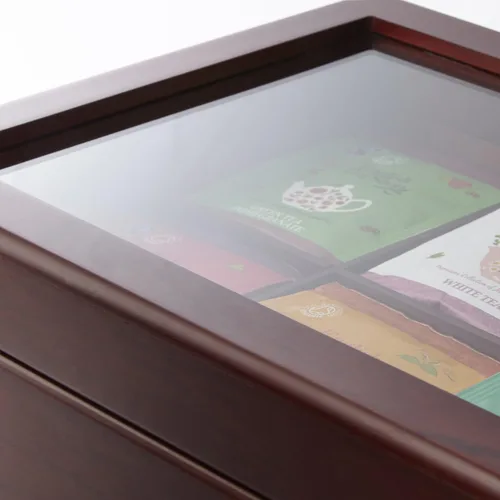 Vista 9 de Caja de té (8 compartimentos) nogal oscuro + caja de té (8 compartimentos) palisandro