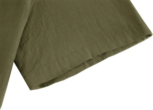 Vista 5 de Ryannology Camisas guayabera de lino de manga corta con botones para hombre, estilo casual, playa, campamento cubano, camisa mexicana para hombre