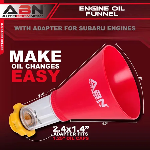 Vista 2 de Embudo Automotriz ABN - Embudo de Aceite de Motor Compatible con Subaru para Uso como Embudo de Cambio de Aceite sin Derrame con Adaptador