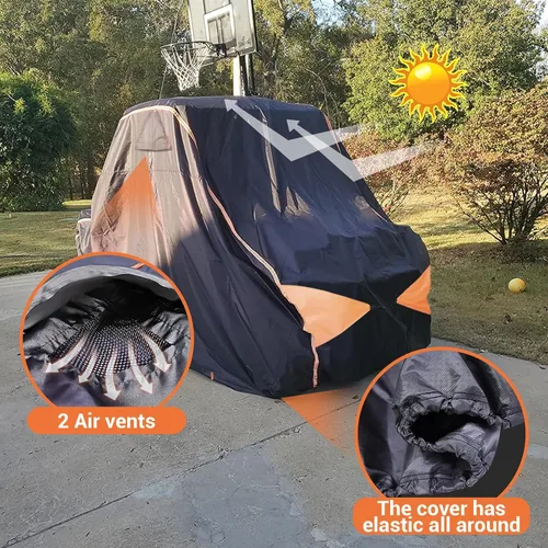 Vista 6 de Funda UTV, lado a lado, impermeable, resistente al aire libre, material Oxford 600D, compatible con Can Am Defender Polaris RZR Ranger Ctmoto Cforce
