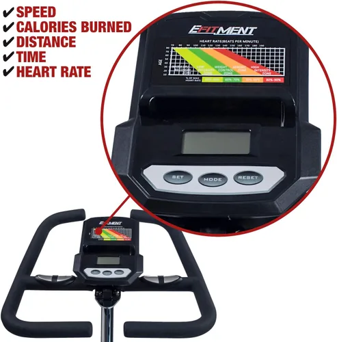 Vista 3 de EFITMENT Exercise Bike, Indoor Cycling Bike for Home Cardio, Low Noise Stationary Bikes with Adjustable Magnetic, LCD Monitor, Pulse Grips, Device