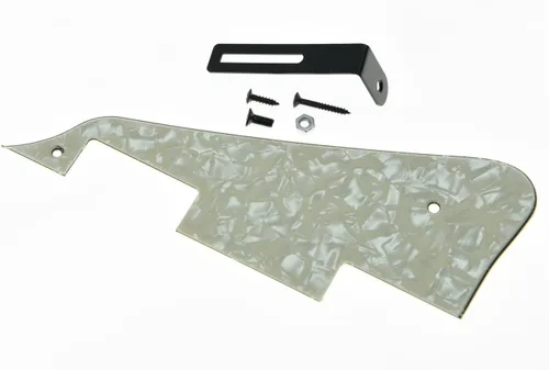 Vista 31 de KAISH Golpeador de guitarra Abalone Pearl LP con soporte negro para Epiphone Les Paul