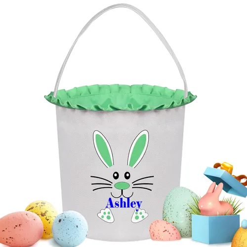Vista 26 de Cestas de Pascua personalizadas para niños y niñas, cestas de conejo de Pascua personalizadas para niños, cesta de caza de huevos de Pascua, regalos