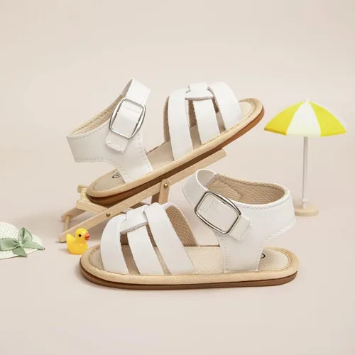 Vista 6 de KIDSUN Sandalias para bebés, niñas y niños, suela de goma antideslizante, para verano, playa, al aire libre, zapatos para cuna