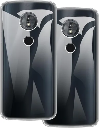 Vista 9 de Paquete de 2 fundas de TPU para Moto E5 - transparente+negro Negro (Clear+Black)