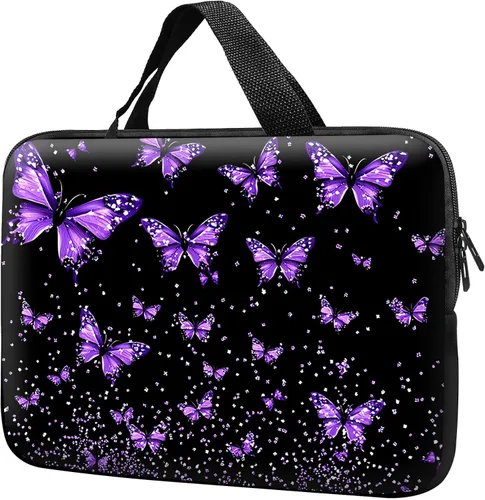 Vista 27 de Funda para laptop con asa de 10 pulgadas, impermeable, diseño de lentes de sol de alpaca, funda para computadora compatible con MacBook Air, Pro