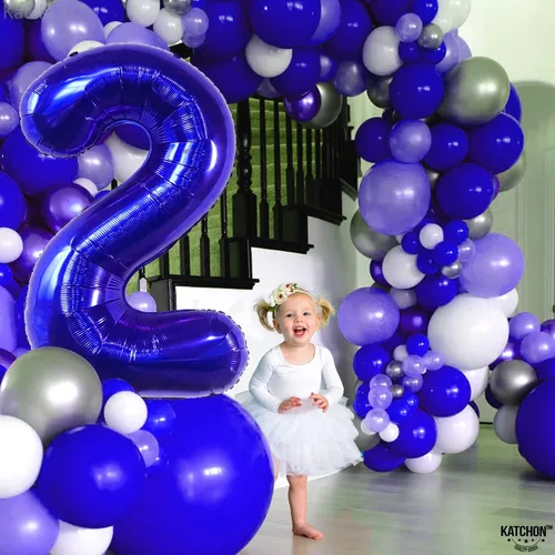 Vista 754 de KatchOn Globo negro del número 1 de 40 pulgadas, globo de feliz cumpleaños Large Mylar Number One Balloon for 1st Birthday Decorations, Foil