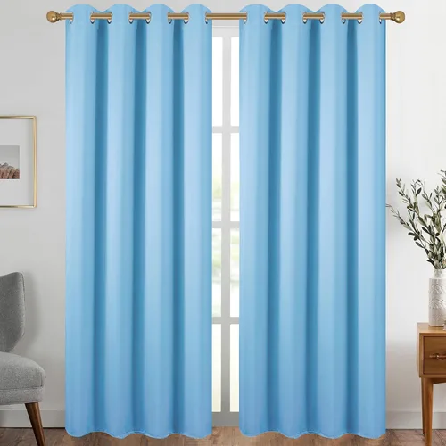 Vista 73 de Diraysid Cortinas opacas beige con ojales para dormitorio, con aislamiento térmico, cortinas de oscurecimiento de habitación, 38 x 54 pulgadas, 2