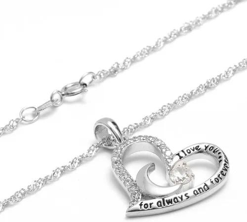 Vista 2 de Collar con colgante de piedra natal, regalo de cumpleaños para mujeres y niñas, Metal