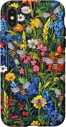 Vista 5 de Funda para iPhone 12 mini Bees And Wildflowers