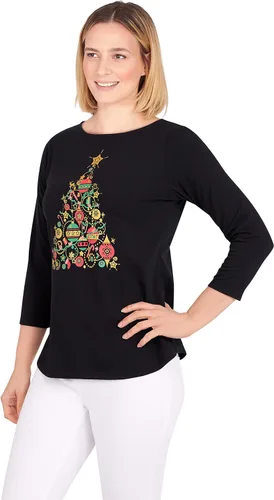 Vista 3 de Ruby Rd. Top de árbol navideño pequeño para mujer