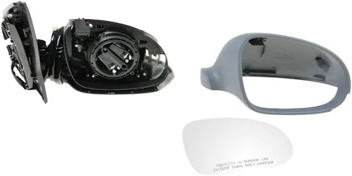 Vista 99 de TRQ Cubierta cromada del espejo manual del lado del pasajero, acabado liso para Volvo VNL 2004-2014 Para Volvo VNL 2004-2014