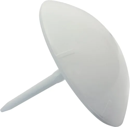 Vista 2 de PME NS557 - Juego de 5 clavos con mango con diseño de flores glaseadas, color blanco