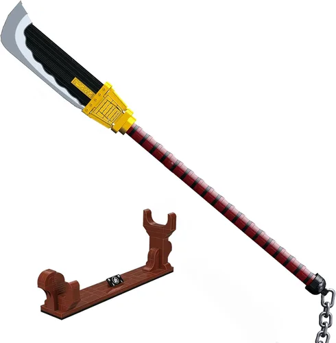 Vista 7 de TOY PLAYER Juego de construcción de espada de demonio, espada de Agatsuma Zenitsu con vaina y soporte - Compatible con conjuntos de Lego