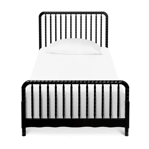 Vista 7 de Davinci Jenny Lind - Cama individual con postes de husillo de madera en ébano - Listones de soporte de colchón incluidos