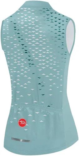 Vista 2 de Camiseta de ciclismo para mujer, sin mangas, chaleco de bicicleta, ropa de bicicleta, camisetas sin mangas