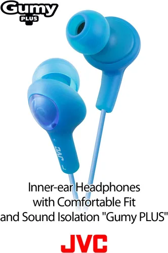 Vista 2 de JVC HAFX5A Gummy Plus audífonos con aislación de sonido, peppermint blue Blanco Coconut