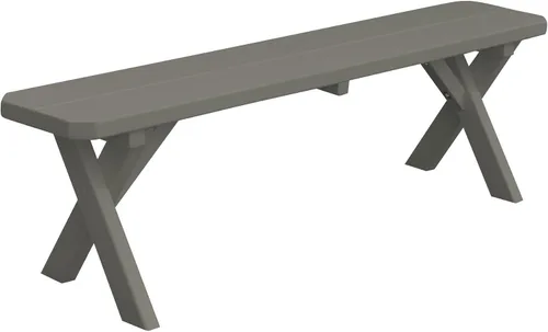 Vista 20 de Furniture Barn USA Pine - Banco cruzado de 2 pies, color negro