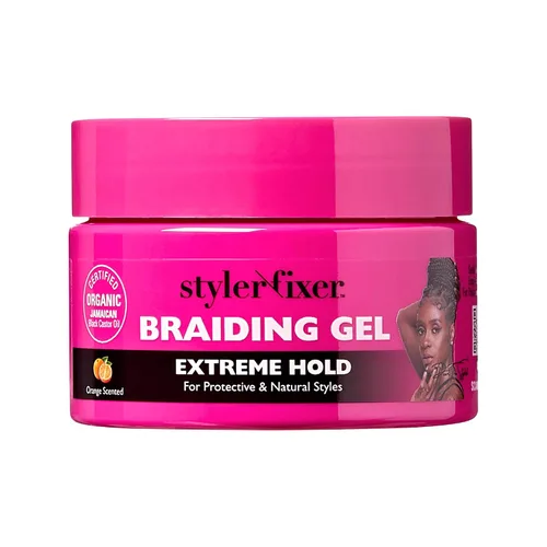 Vista 10 de Red by Kiss Gel para Trenzas de Fijación Extrema Styler Fixer para Trenzas de Caja y Cornrows, Hidratante, Acondicionador, Control de Encrespamiento