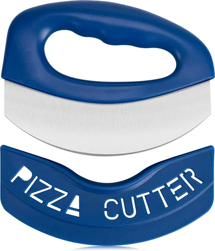 Vista 10 de Urbanstrive Cortador de Pizza de Acero Inoxidable para Trabajo Pesado con Tapa, Cuchillo de Pizza de Hoja Súper Afilada Cortador de Pizza Balancín