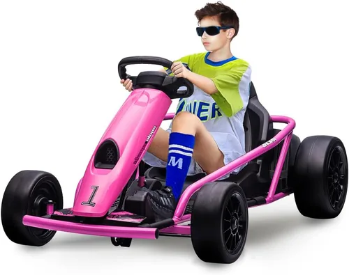 Vista 7 de 24V niños eléctrico Drift Go Kart con 300W*2 motores Rosa