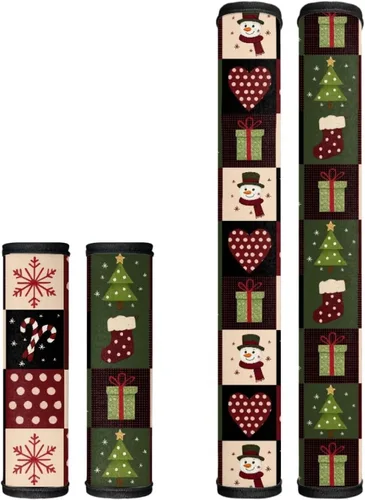 Vista 54 de Juego de 4 fundas protectoras de repuesto para manija de puerta de refrigerador con temática de té de la tarde para microondas, horno, refrigerador