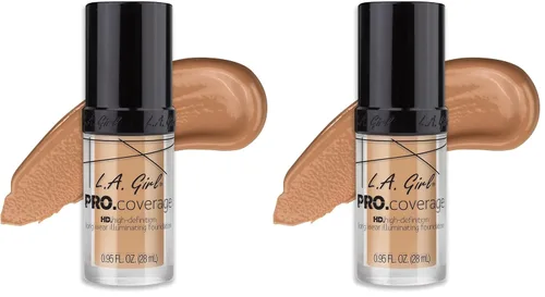 Vista 28 de Base de maquillaje líquida L.A. Girl Pro Coverage, Beige