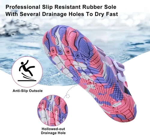 Vista 4 de SIPUHK Womens Mens Water Shoes Quick Dry Slip-on Barefoot for Swim Surf Diving Beach Pool Aqua Sports Walking Yoga