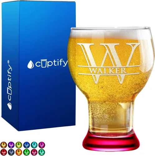 Vista 55 de Vaso de cerveza personalizado con nombre de círculo elaborado de 16 onzas, parte inferior negra, grabado maestro selecto, con texto personalizado