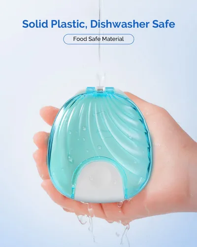 Vista 5 de JMU Estuche retenedor, estuche protector bucal dental de ortodoncia azul