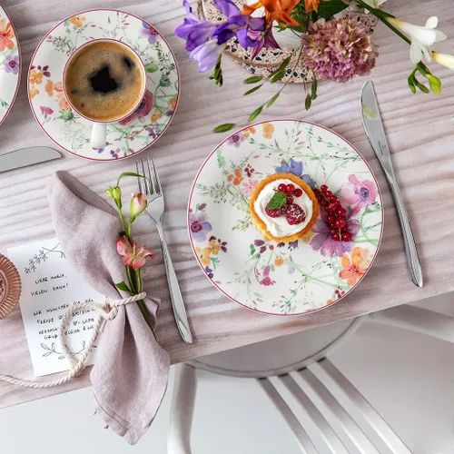 Vista 5 de Villeroy & Boch Mariefleur - Plato de ensalada básico: 8.25 pulgadas, porcelana premium, blanco/multicolor
