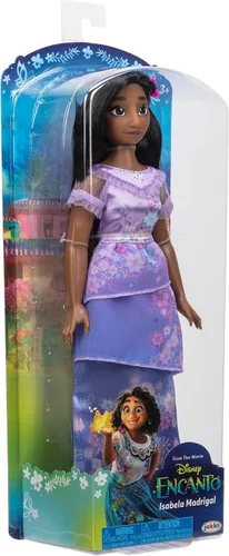 Vista 6 de Disney Encanto Muñeca de moda de Isabela con vestido, zapatos y horquilla