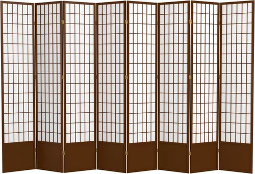 Vista 21 de Red Lantern Pantalla Shoji de 7 pies de alto, color natural, 8 paneles