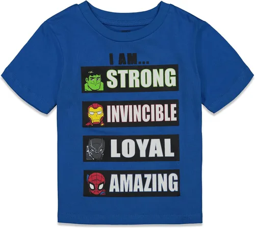 Vista 2 de Marvel Avengers Spidey and His Amazing Friends 4 Pack T-Shirts Toddler to Big Kid