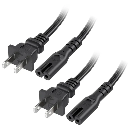 Vista 7 de Cable de alimentación Cable Matters de 2 clavijas para TV, cable de alimentación de CA, 3 pies