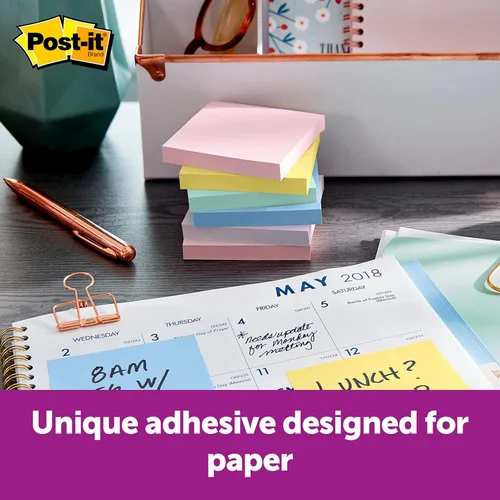 Vista 7 de Post-it Colección Jaipur Papel para anotar, de 3 x 3 pulgadas. Paquete de 5 resmas (654-5UC)., Colección Helsinki