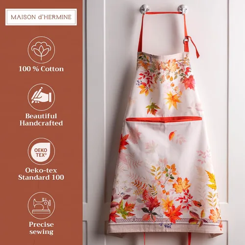Vista 368 de Maison d' Hermine Delantales para mujer con bolsillo, 100% algodón (27.50 x 31.50 pulgadas)