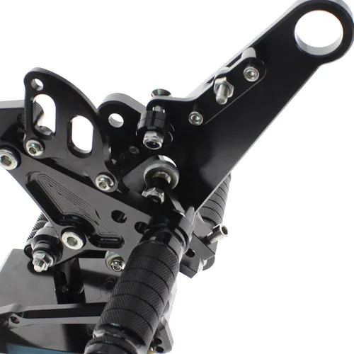 Vista 7 de Reposapiés de motocicleta ajustable de aluminio Billet para Ducati Diavel 2011-2015 carbono 2011-2016 AMG 2011-2012 (negro)