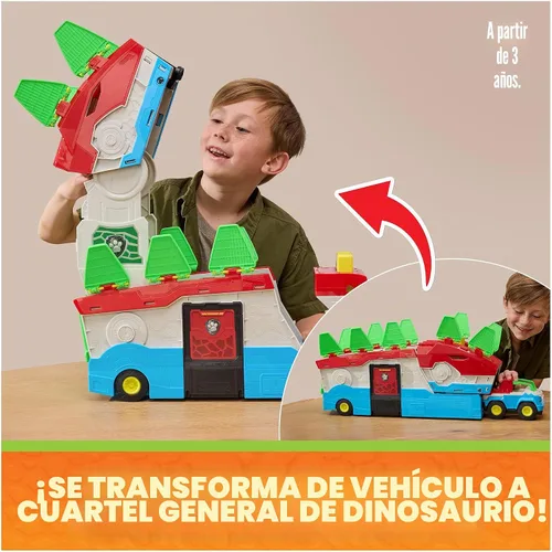 Vista 3 de PAW Patrol: The Dino Movie, Dino Mobile Headquarters, 2-in-1 Playset