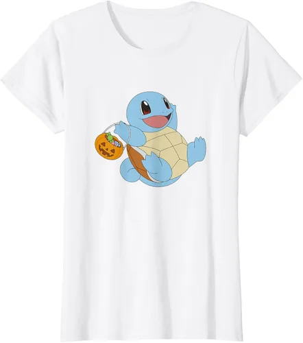 Vista 14 de Pokémon Halloween Squirtle With His Trick or Treat Basket Camiseta, Negro