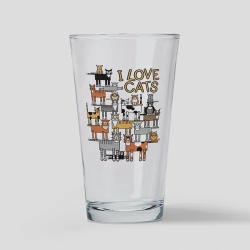 Vista 12 de CafePress Otro Black Cat - Vaso de pinta, 16 onzas Transparente - Otro vaso de pinta de gato negro